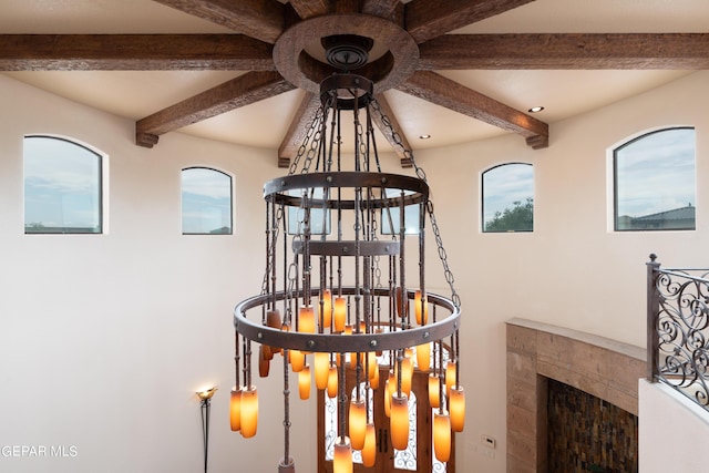 878 Cortona Pl, El Paso, TX 79928 - interior details with beam ceiling