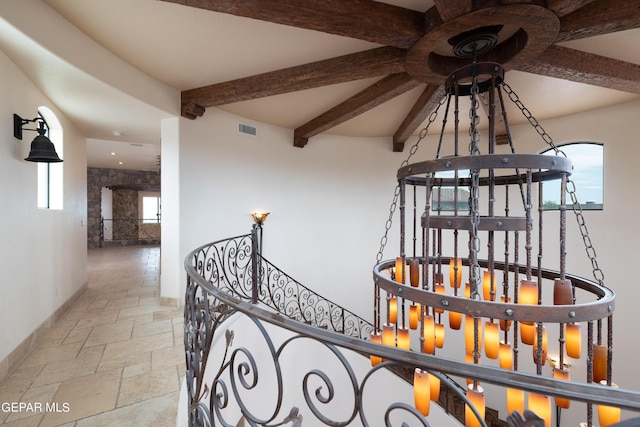 878 Cortona Pl, El Paso, TX 79928 - interior space featuring beam ceiling