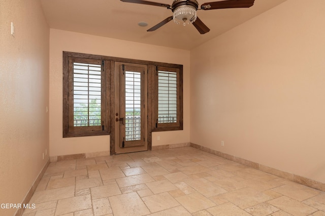 878 Cortona Pl, El Paso, TX 79928 - empty room with ceiling fan