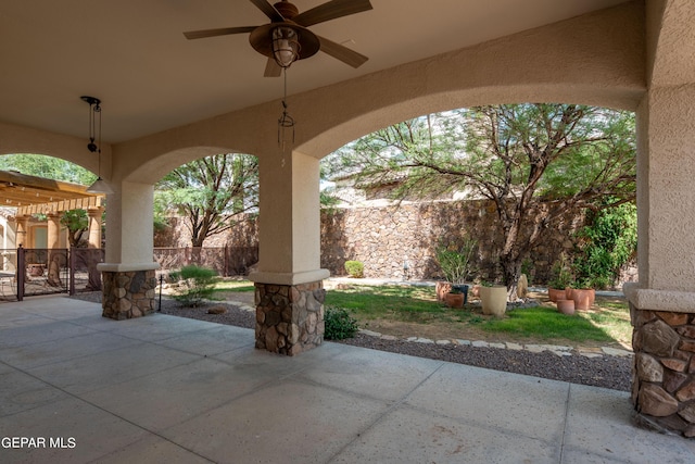 878 Cortona Pl, El Paso, TX 79928 - view of patio / terrace with ceiling fan