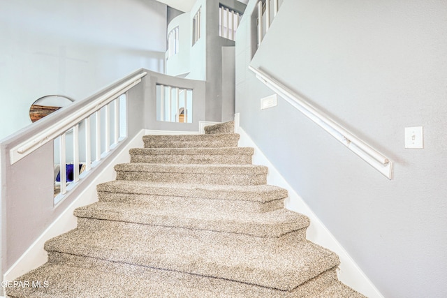 view of stairway