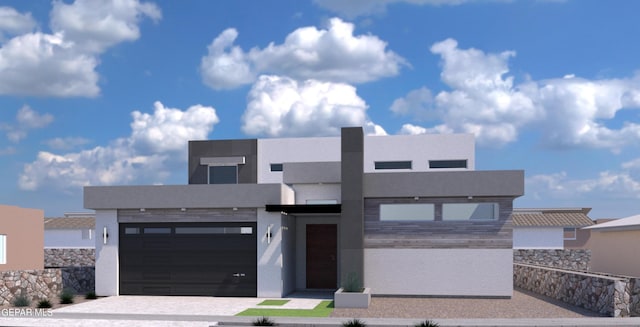 modern home with a garage