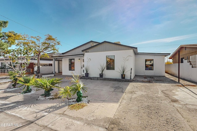 view of front of home with a patio