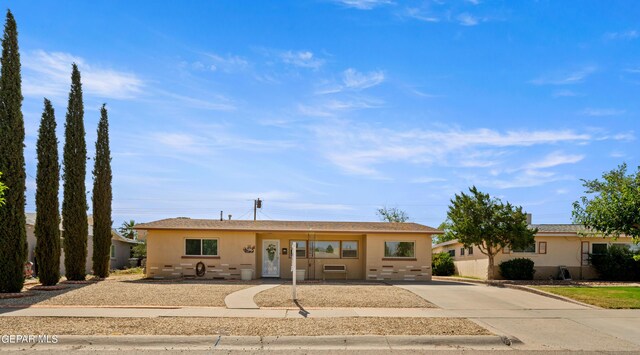 view of single story home