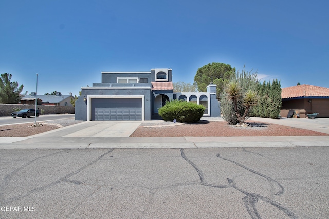 view of front of house featuring a garage