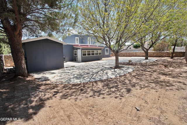 view of front of property with a patio