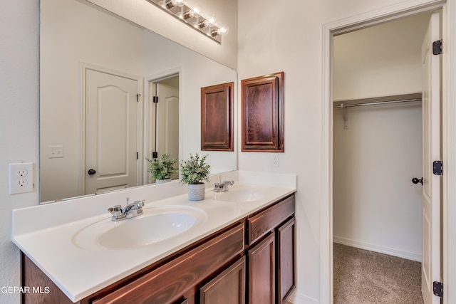 bathroom with double sink vanity