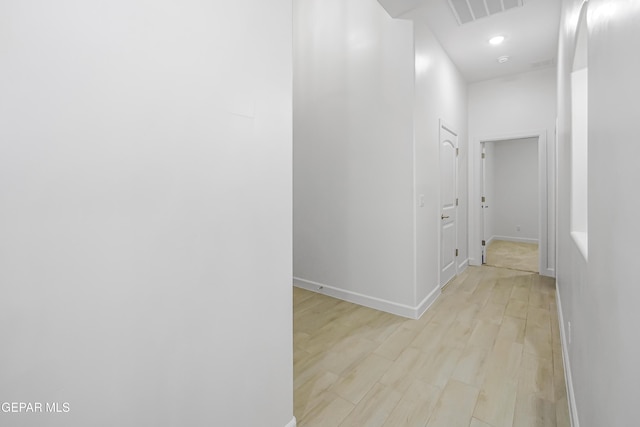 hall featuring light hardwood / wood-style floors