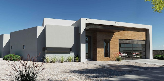 view of front facade with a garage