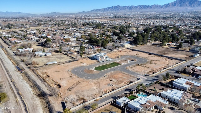 bird's eye view featuring a mountain view