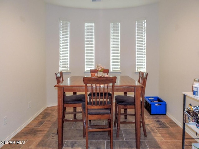 dining area with plenty of natural light