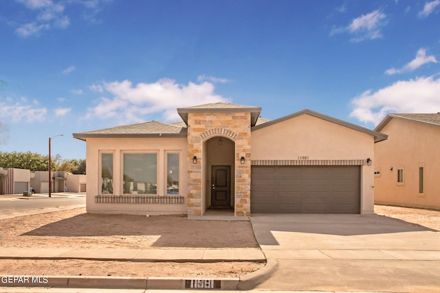 view of front of home featuring a garage