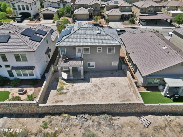 drone / aerial view with a residential view