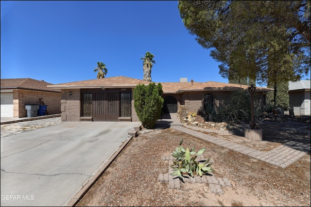 view of ranch-style home