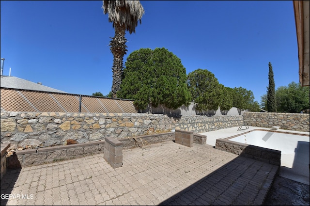 view of patio / terrace featuring a fenced backyard