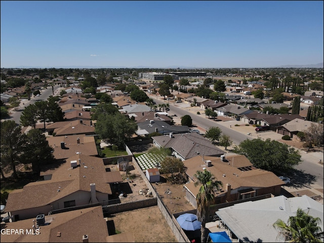 aerial view with a residential view