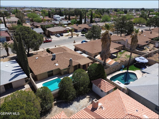 aerial view featuring a residential view