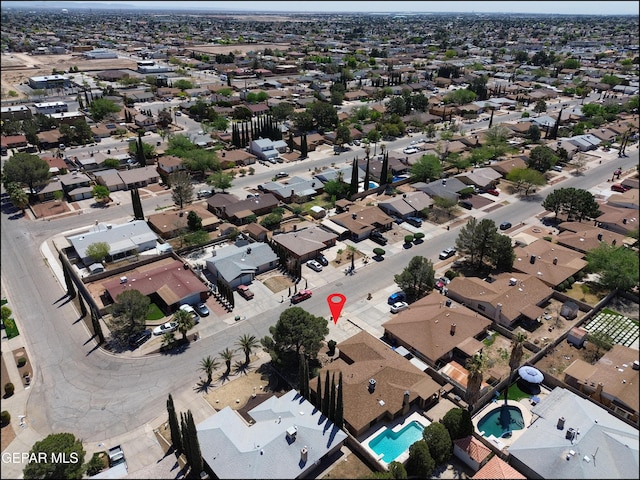 birds eye view of property featuring a residential view