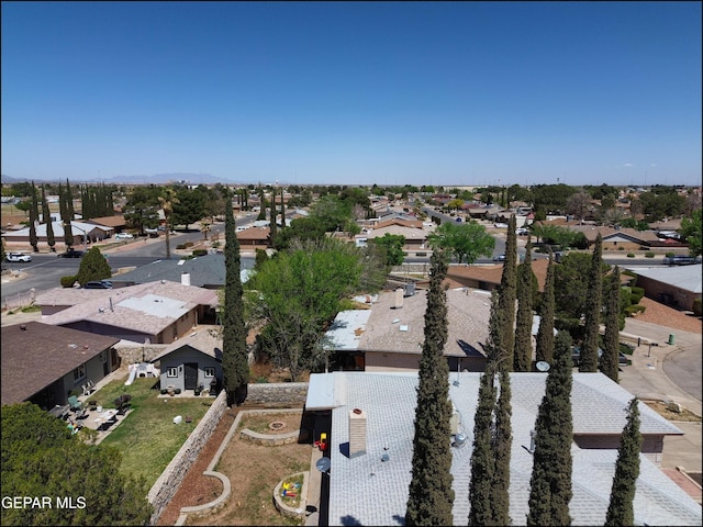 aerial view featuring a residential view