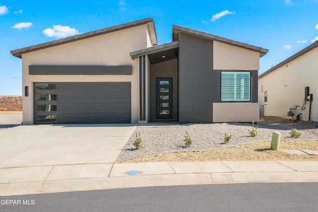 contemporary house with a garage