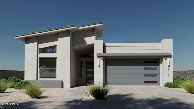 modern home with a garage