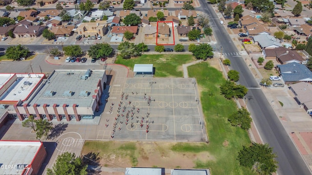 bird's eye view with a residential view