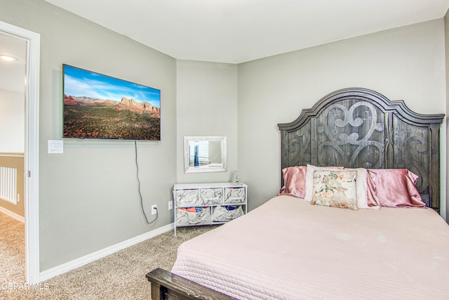 bedroom featuring carpet