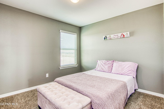 view of carpeted bedroom