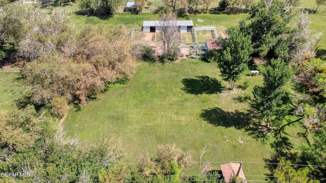 bird's eye view featuring a rural view