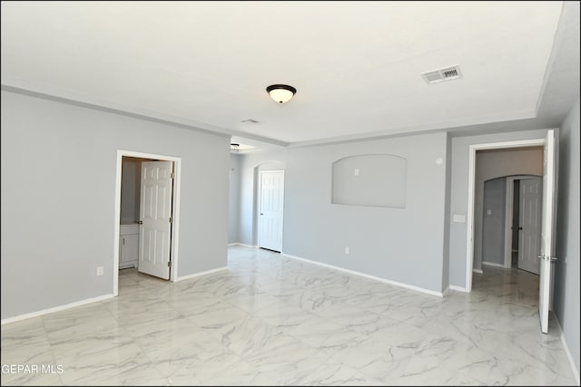 view of tiled spare room