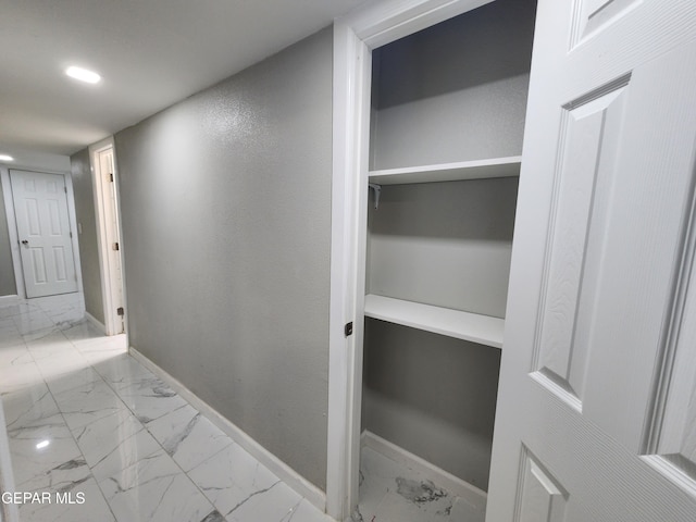 interior space featuring light tile patterned floors