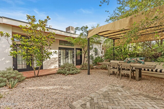 view of patio with a pergola