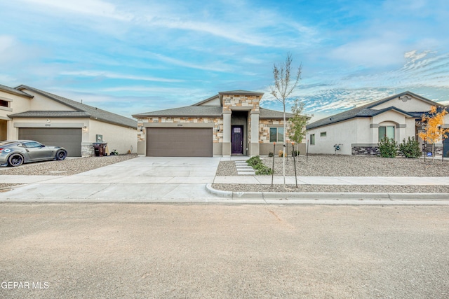 view of front of home featuring a garage