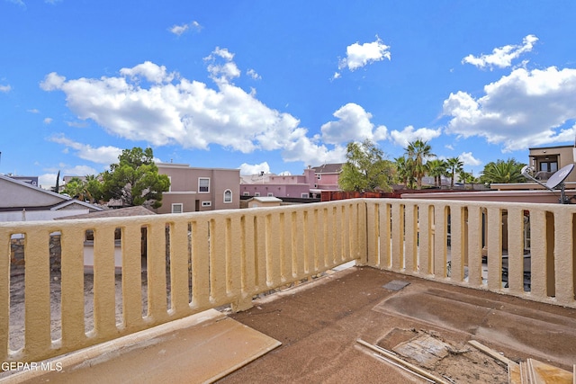 view of patio / terrace with a balcony