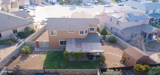 drone / aerial view featuring a residential view