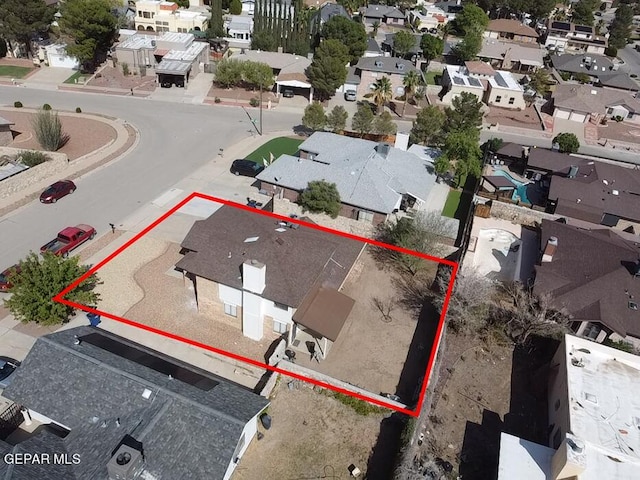 drone / aerial view featuring a residential view