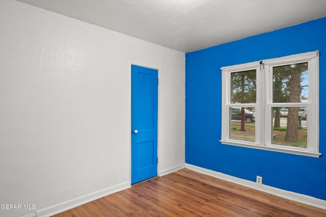 unfurnished bedroom featuring wood-type flooring