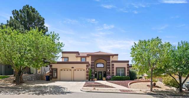 view of front of home featuring a garage