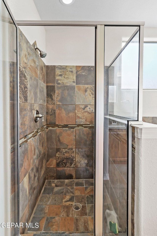 full bathroom featuring a shower stall