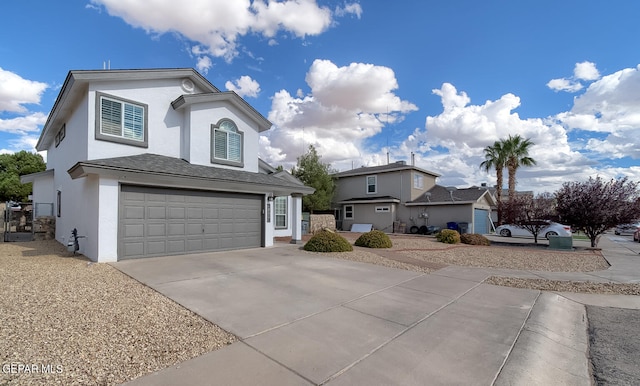 view of property with a garage