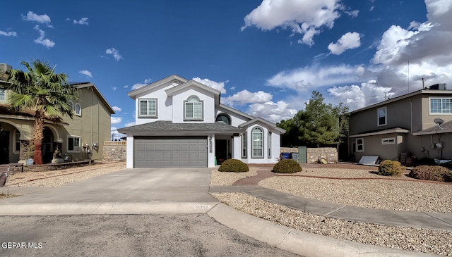 front facade featuring a garage