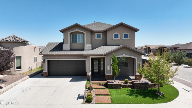 front of property featuring a garage