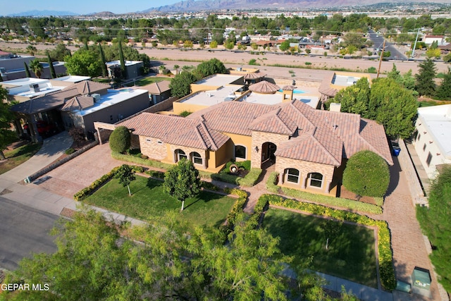 4500 Honey Willow Way, El Paso, TX 79922 - aerial perspective of suburban area featuring a mountain backdrop