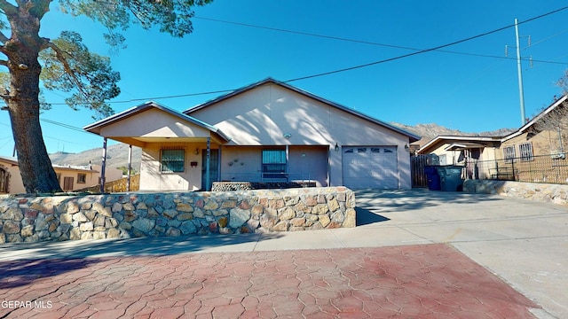 view of front of house featuring a garage