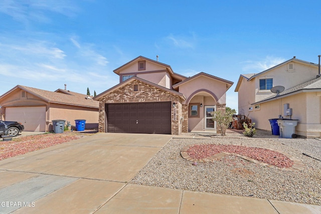 view of front of home featuring a garage