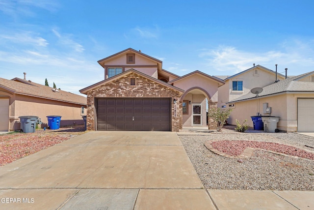 view of front of house featuring a garage