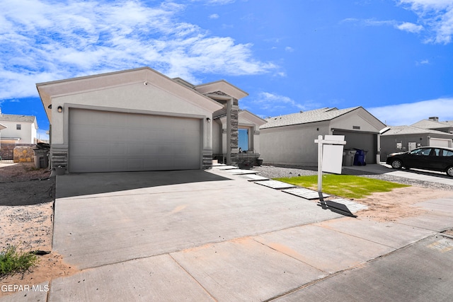 ranch-style home with a garage