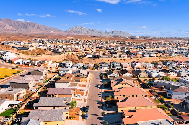 aerial view featuring a mountain view