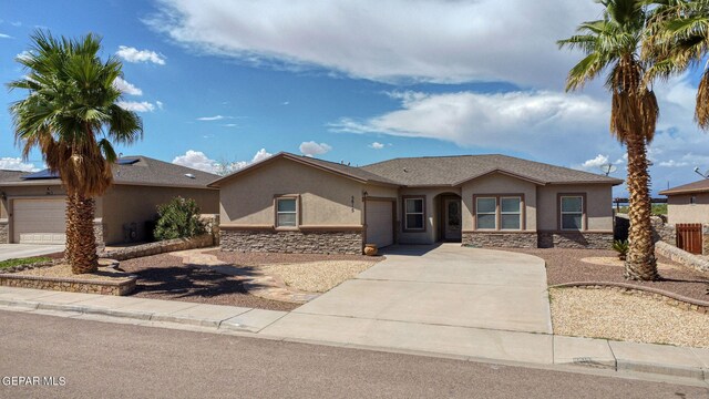 view of front facade with a garage