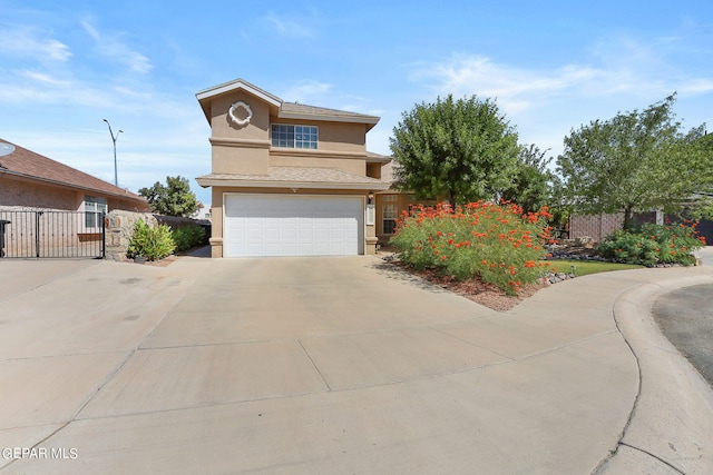 view of front of house featuring a garage